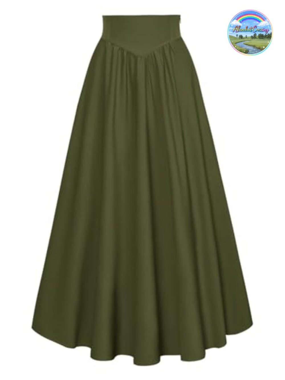 Renaissance Victorian Maxi Skirt Flowy A-Line Long High Waist